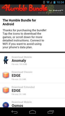 Det er enkelt å laste ned Humble Bundle-spillene for Android.