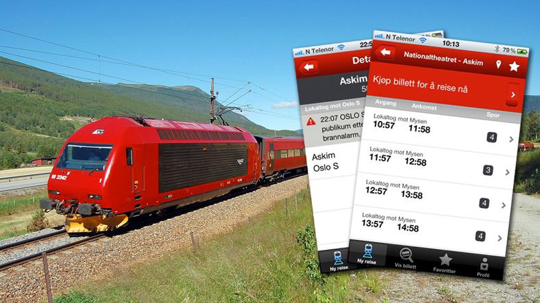 Kjøp togbilletten på mobilen