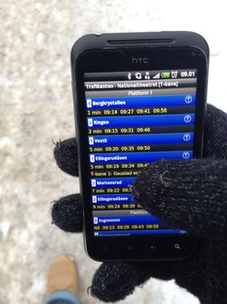Greit å ha mobilvanter når du skal sjekke Trafikanten på mobilen.