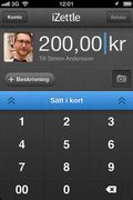 Slik ser det ut når du skal betale med kort på mobilen.
