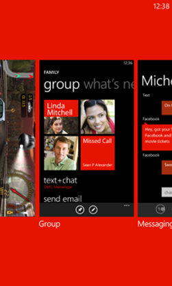 I Windows Phone veksler du mellom apper ved å holde inne Tilbake-tasten.