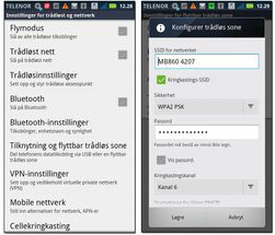 Internett-deling kan se litt forskjellig ut på ulike Android-mobiler, men du finner det vanligvis under Innstillinger for trådløst og nettverk.