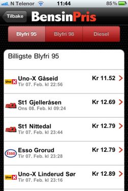 Bensinpris.