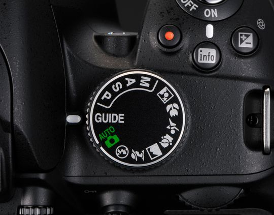 Programhjulet til Nikon D3200.