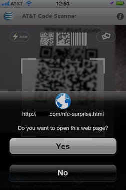 En god QR-kodeskanner bør be deg om bekreftelse før den sender deg til en nettside eller til nedlasting av en app.