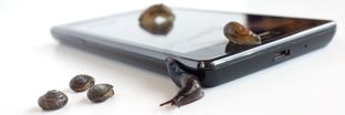 Denne mobilen blir forbikjørt av snegler