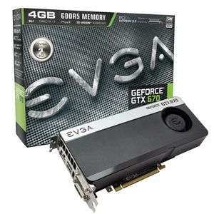 Klikk for å vise bilde i full størrelse EVGA GeForce GTX 670 4GB Superclocked