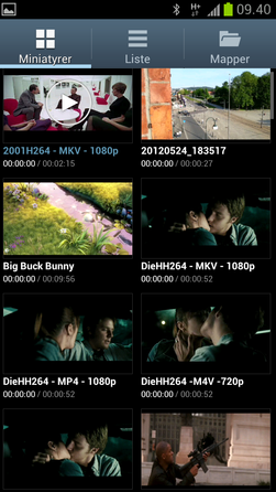 Videospilleren har fått et galleri som forhåndsviser ved hjelp av små videosnutter. Levende forhåndsvisning er veldig tøft men det virker bare for noen filtyper.