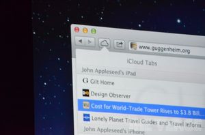 iCloud Tabs synkroniserer fanene dine på tvers av platformer.