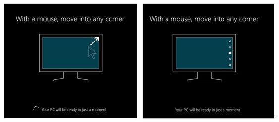Under installasjonsprosessen får man nå en liten introduksjon til et par av de nye funksjonene i Windows 8.