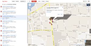 I Map Maker kan du markere et geografisk område for å se hvilke bedrifter som er lagt inn.