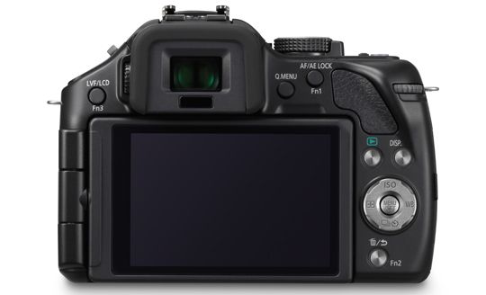 Baksiden av Panasonic LUMIX DMC-G5.
