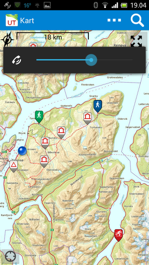 Spesielt nærme de store byene er det mange turforslag. Her: øst for Tromsø.
