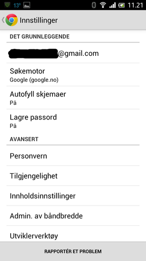 Innstillingsmenyen er oversiktlig og grei, men inneholder sannsynligvis alt du trenger.
