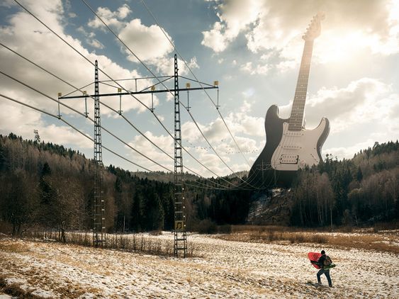 Electric guitar.
