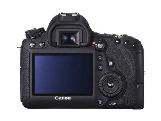 Baksiden av Canon 6D.
