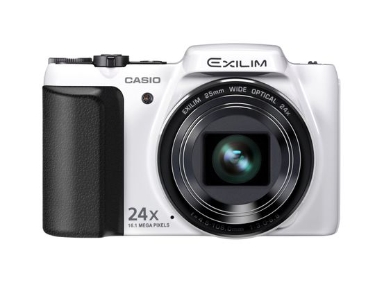 Hvit Casio Exilim EX-H50.