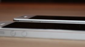 iPhone 5 (above) is a bit thinner than the iPhone 4