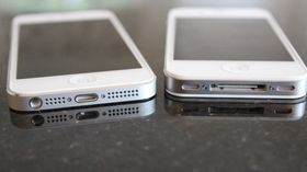 iPhone 5 on the left.
