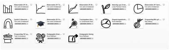 Dette er kursene som Telemark Fylkeskommune tilbyr via iTunes U.
