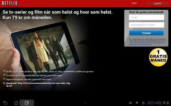 Dette skjermbildet viser angivelig den nordiske Netflix-prisen.