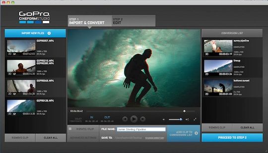 Slik ser programvaren til GoPro ut.