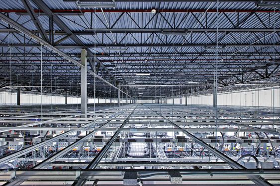 Datasenteret i Council Bluffs, Iowa, sett fra taket.
