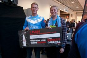 To glade Sandnes Ulf-vinnere – Thorbjørn Holger Opstad (t.v.) og Lars Lørup. (Foto: Audun Rodem/Gamer's Paradise).