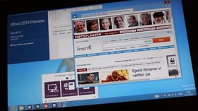 Slik ser desktopen ut, som en vanlig PC.