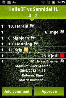 RefSoccer til Android.