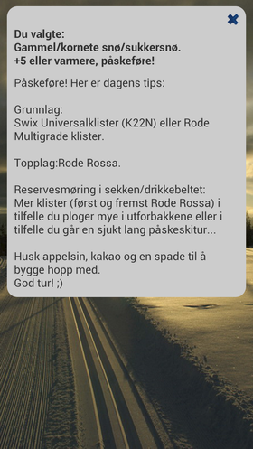 Silkeføre.