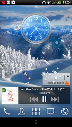 Etter et bytte av launcher kan telefonen se helt annerledes ut. .