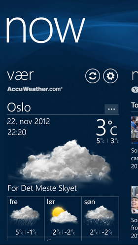 Samsung Now-appen gir deg vær, nyheter, aksjekurser og valutakonvertering på ett sted.