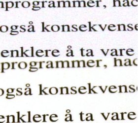 Sammenligning av et bilde med mye og lite bildestøy. Jo høyere oppløsning man presser inn på en bildesensor, jo mer støy vil generelt bli generert.