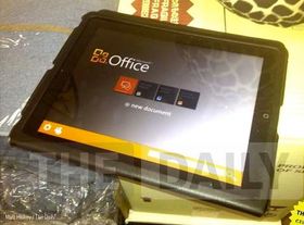 Dette bildet skal vise Office for iPad, ifølge The Daily. Microsoft har tidligere benektet ektheten til bildet.
