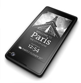YotaPhone har en e-ink-skjerm i tillegg til LCD-skjermen.