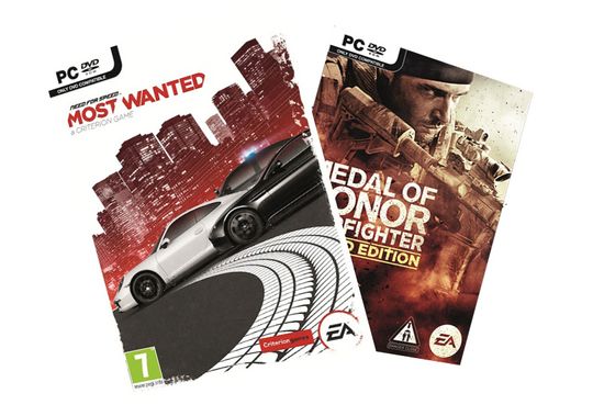 Need for Speed: Most Wanted og Medal of Honor: Warfighter.