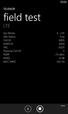 Her har vi jukset litt - så telefonen vår er allerede på LTE. Fra denne skjermen trykker du på de tre små prikkene nederst til høyre.