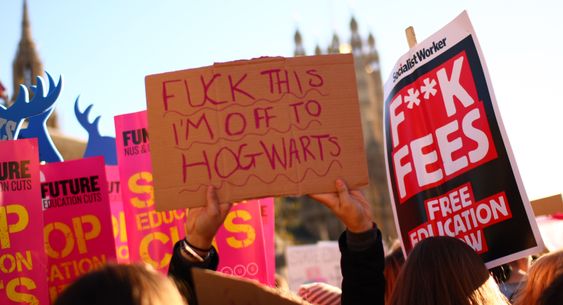 "Fuck this, I'm off to Hogwarts!".