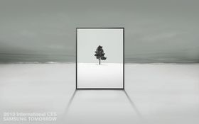 Samsung har også frigitt dette bildet av en stående TV.