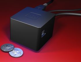 CuBox Pro måler 55 x 55 x 42 mm og bruker mindre enn tre watt under HD-avspilling.