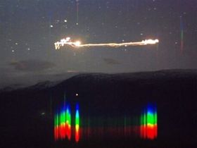 SPETRALBILDER: Bilder som dette kan si noe om lyskilden, men målingene i Hessdalen peker ikke i én retning.