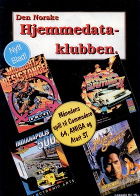 Forsiden fra Den Norske Hjemmedataklubben, nr. 1 1991.