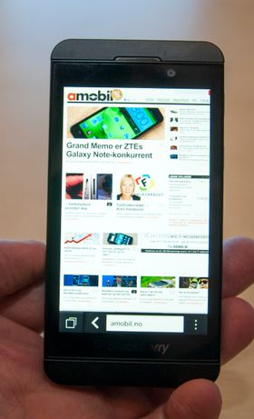 Nettleseren i BlackBerry Z10 virker svært god. Den er rask og intuitiv å bruke. Endelig er det en fryd å surfe på en BlackBerry-telefon.