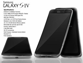 Slik ser ett av flere designforslag til den nye telefonen ut. Designen stammer ikke fra Samsung selv. Foreløpig er det ukjent hvordan Galaxy S4 faktisk vil bli seende ut.