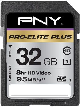 PNY SDHC Class 10 Pro Elite Plus UHS-1 32GB.