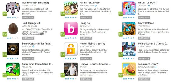Gratis-apper fra Google Play, side 18.