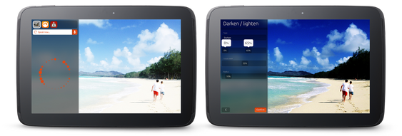 Med en talestyrt "HUD"-meny (head up display) kan du hente frem en meny med ekstrafunksjoner.