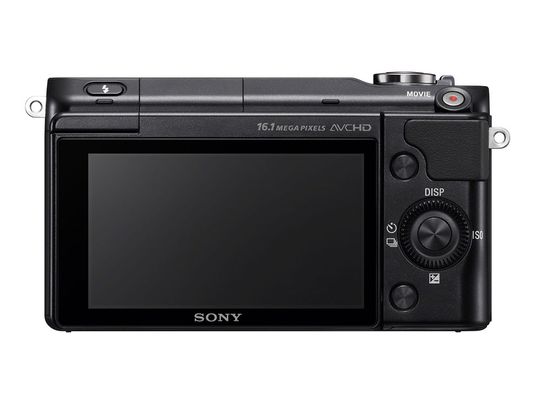 Baksiden av Sony NEX-3N.