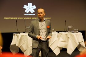 Sverre Haugen in action.